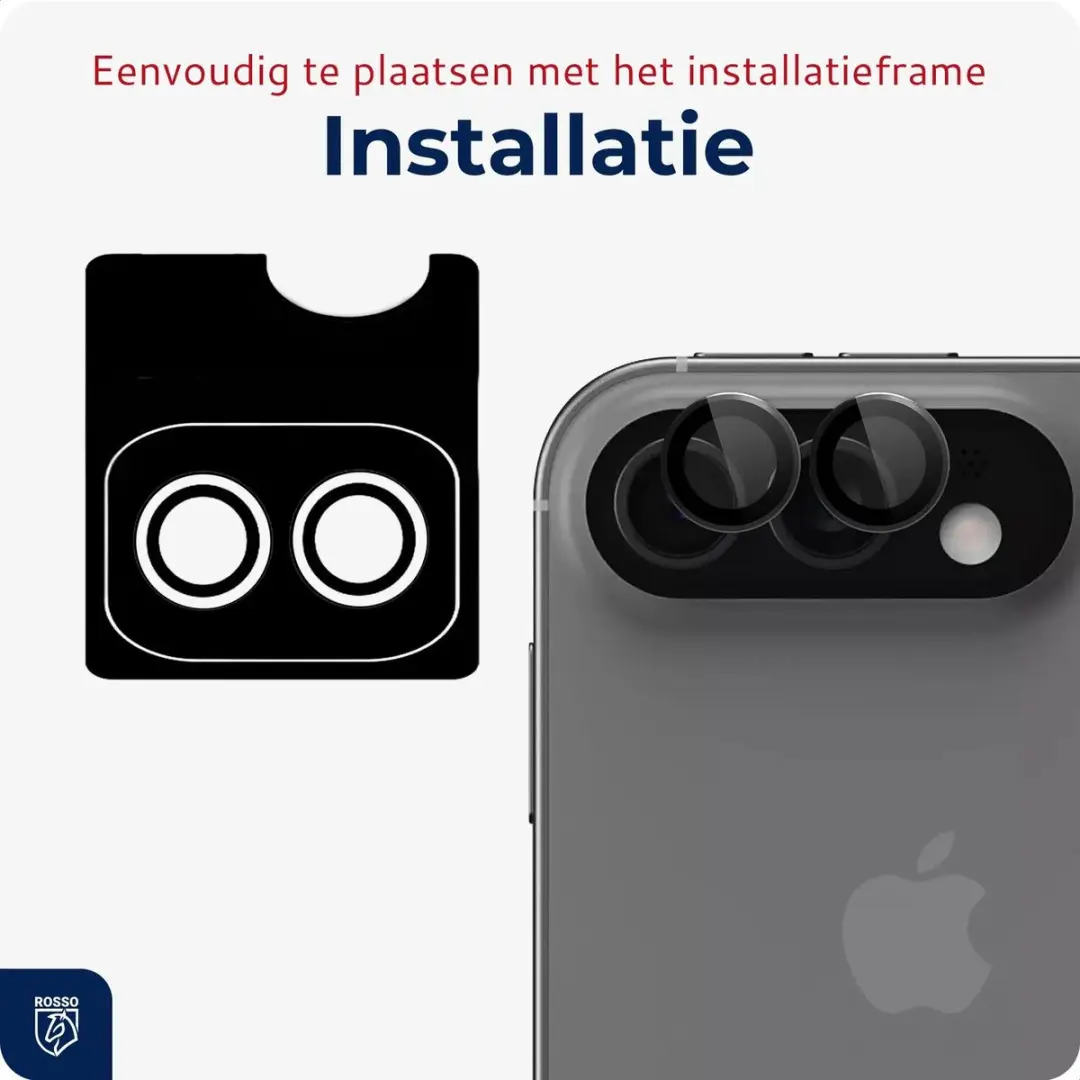 Rosso Camera Frame Protector voor Apple iPhone Duo - Zwart - afbeelding 3 van 6