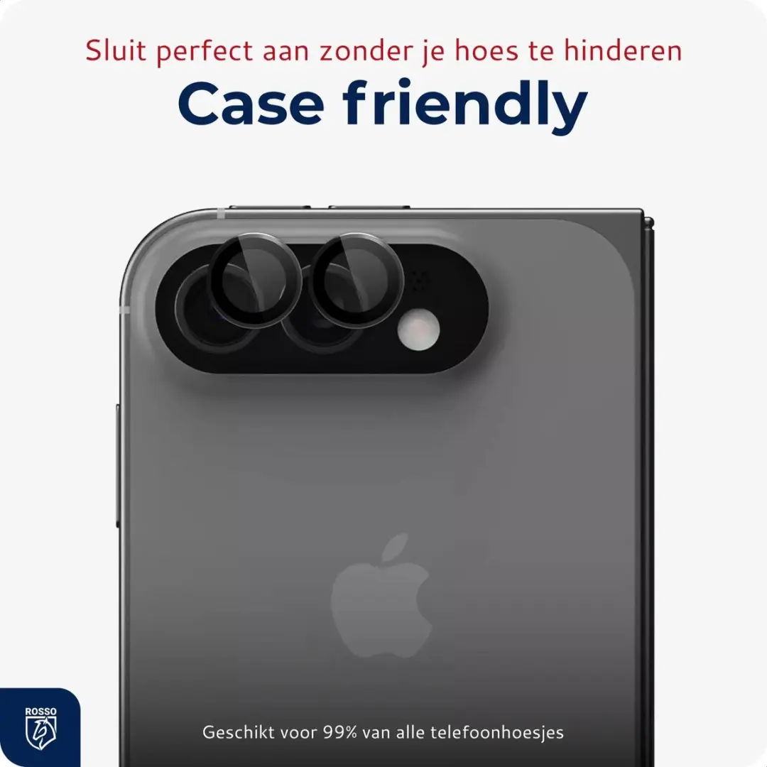 Rosso Camera Frame Protector voor Apple iPhone Duo - Zwart - afbeelding 2 van 6