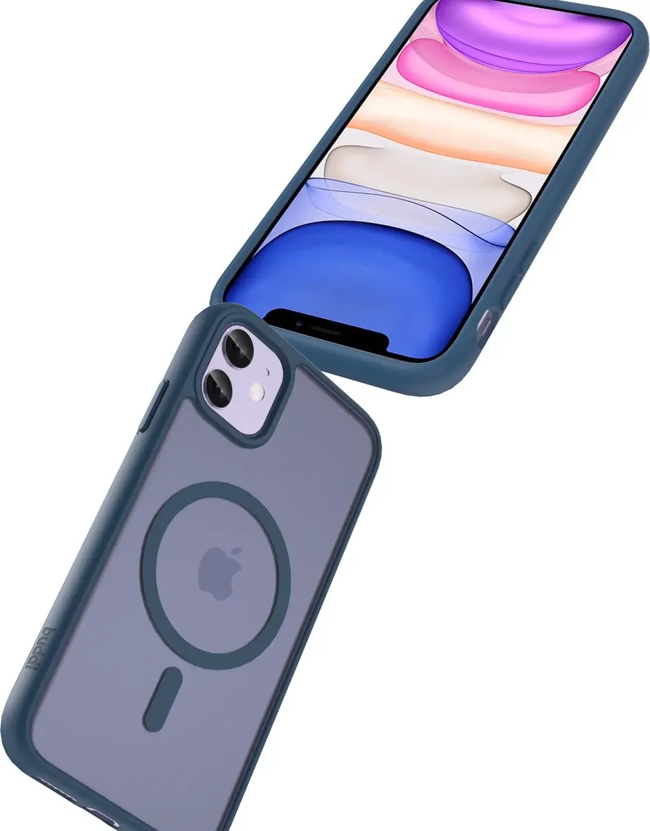 Buddi Frost Hoesje iPhone 11 - MagSafe - Mat Donker Blauw - afbeelding 3 van 6