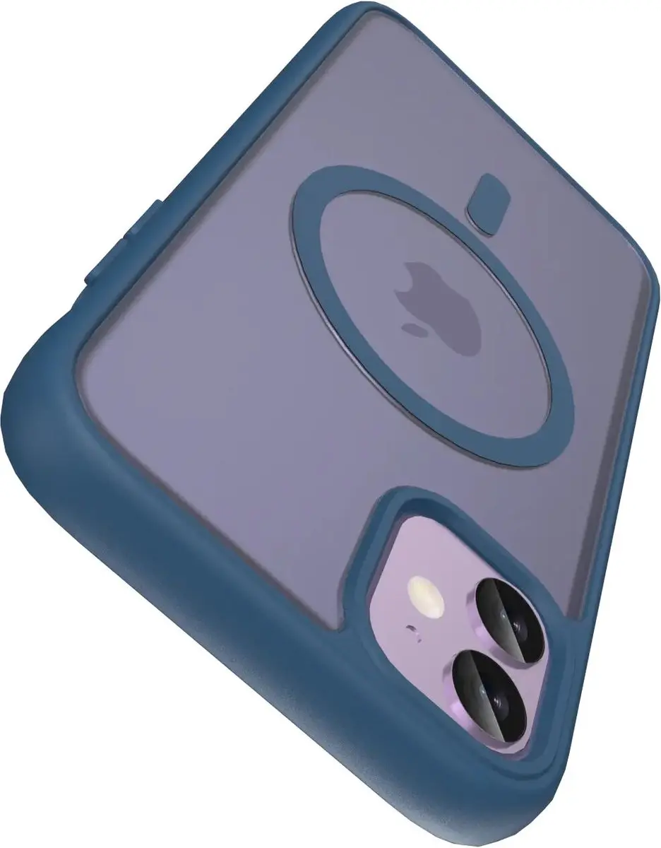 Buddi Frost Hoesje iPhone 11 - MagSafe - Mat Donker Blauw - afbeelding 5 van 6