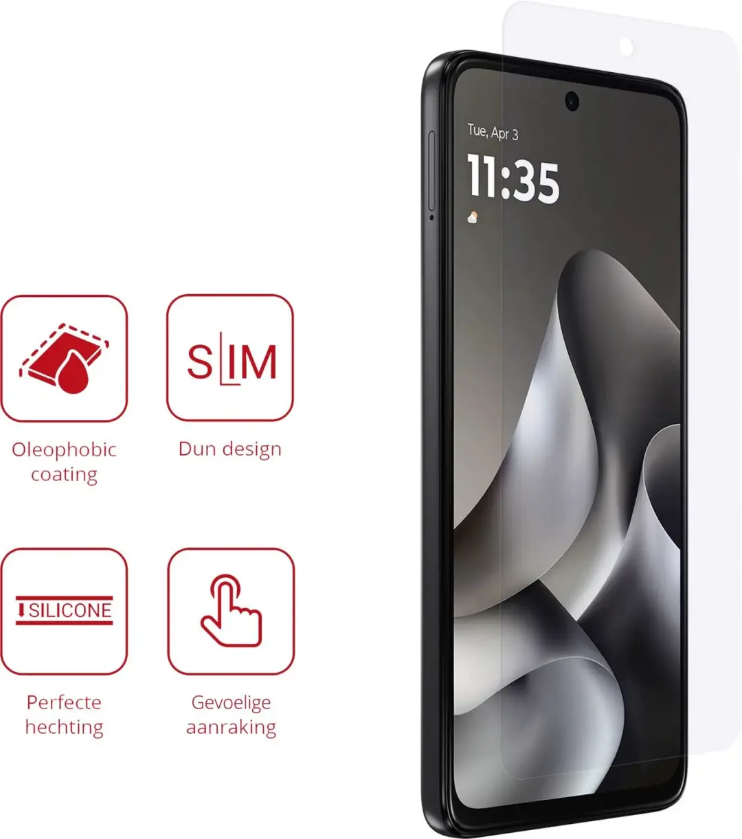 Rosso Motorola G47 Screenprotector TPU - 2 Stuks - afbeelding 3 van 6
