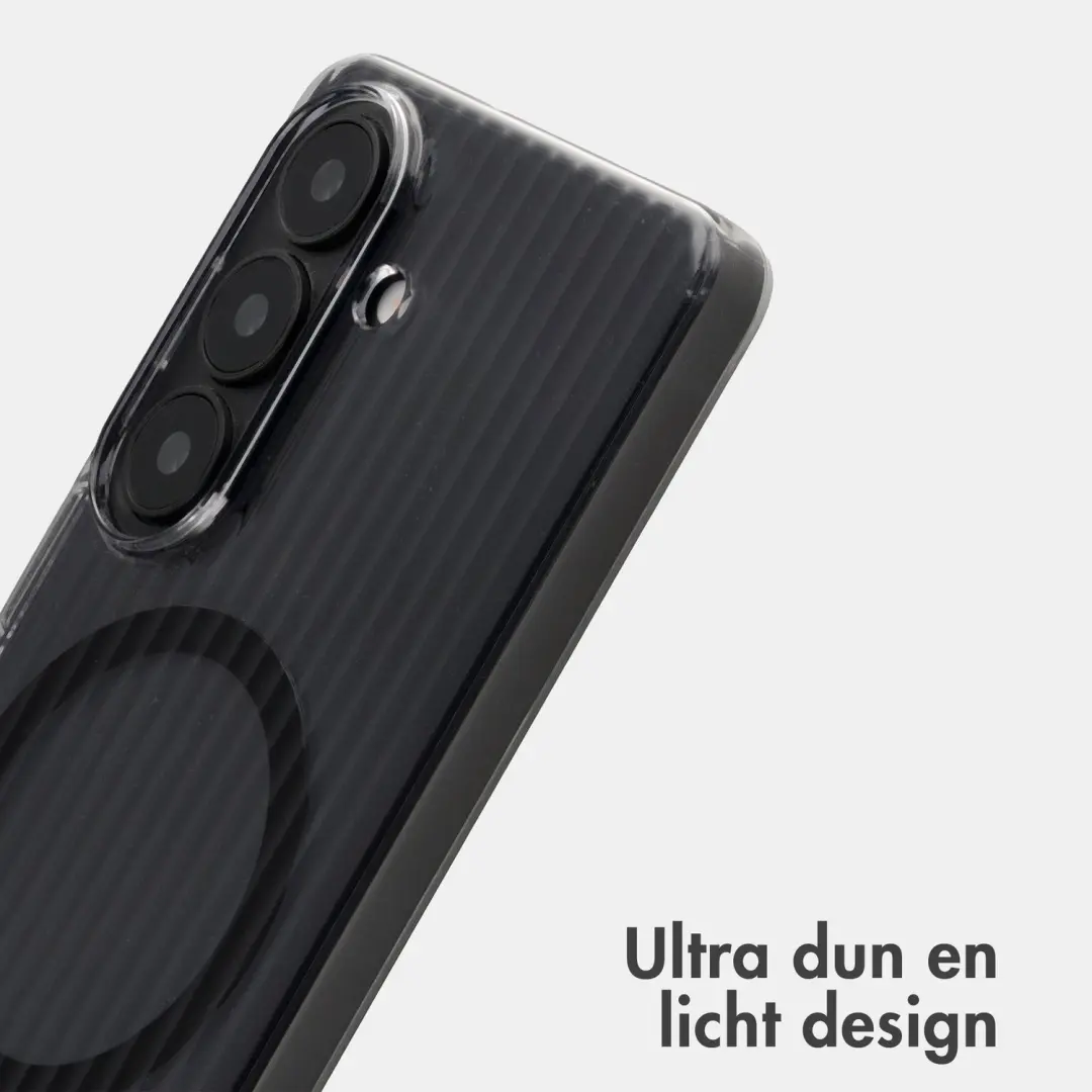 Accezz Lite Backcover Samsung Galaxy S26 Hoesje - Fluted - Glossy Black - afbeelding 2 van 6