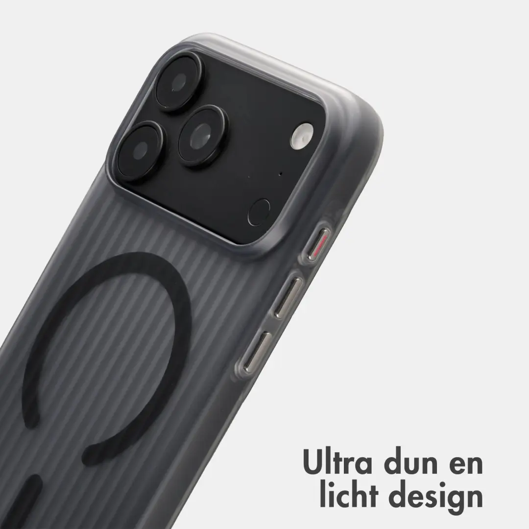 Accezz Lite Backcover iPhone 18 Pro / 17 Pro - Fluted - Matte Black - afbeelding 2 van 6