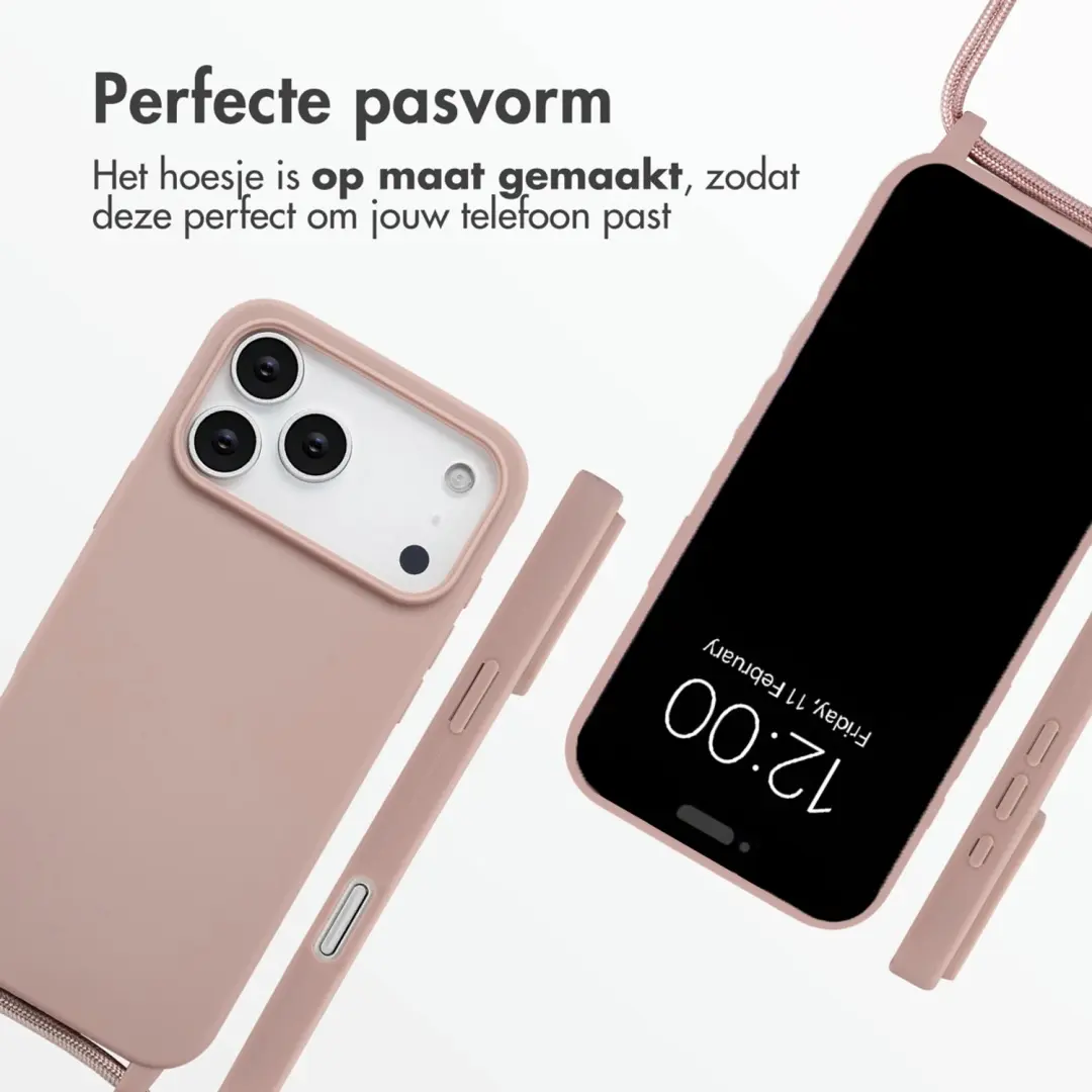 imoshion Siliconen Hoesje met Koord iPhone 18 Pro / 17 Pro - Sand Pink - afbeelding 6 van 6