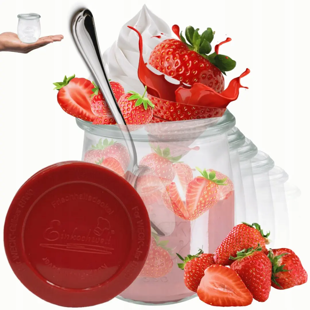 Weck Glazen Potten 220ml met Siliconen Deksel