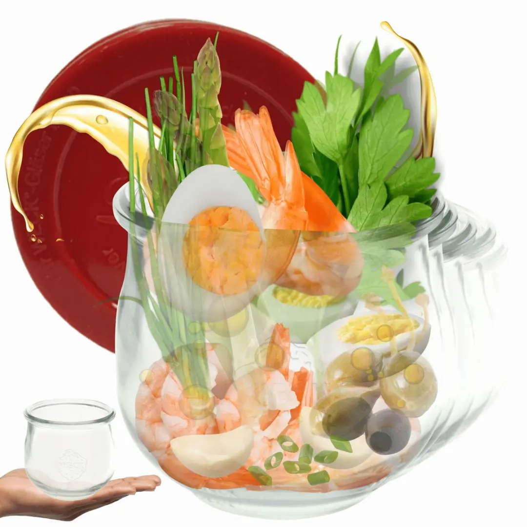 Weck Potten 580ml met Siliconen Deksel