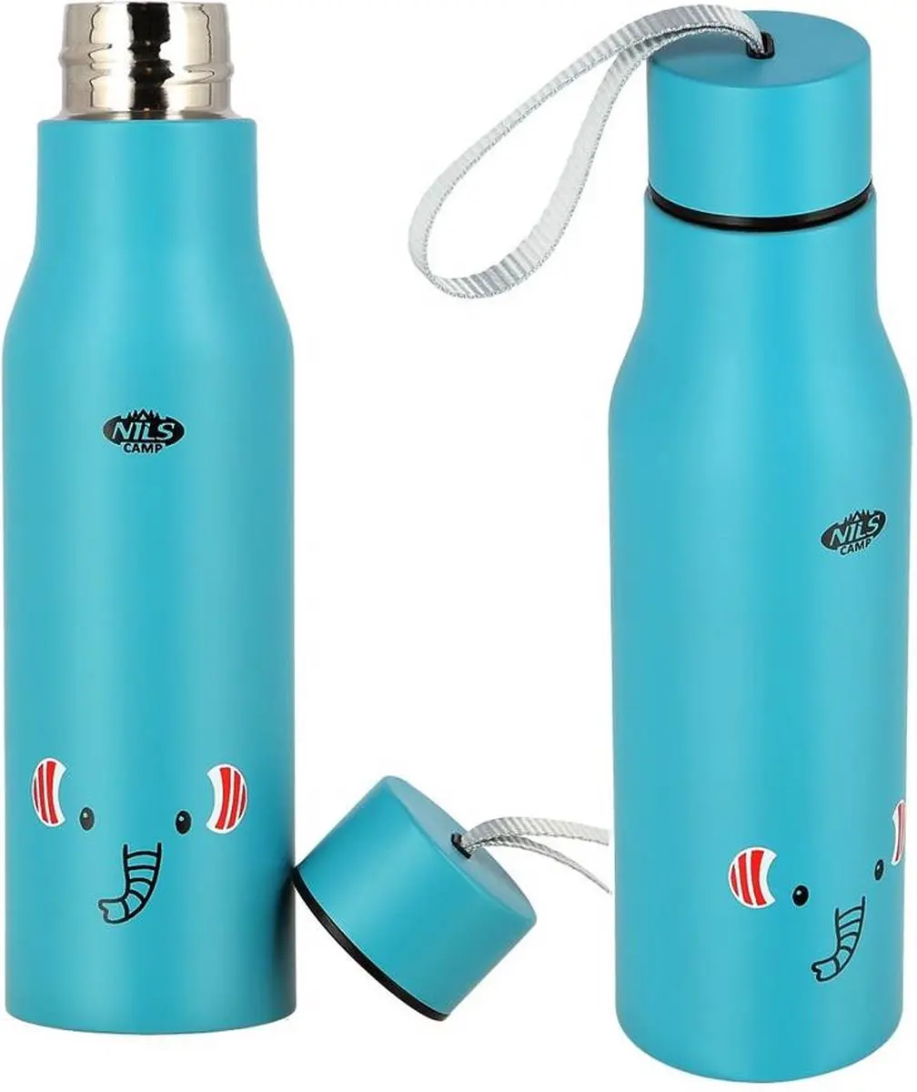 Nils Camp NCB12 Isothermische Drinkfles - 500ml - Blauw - afbeelding 6 van 6