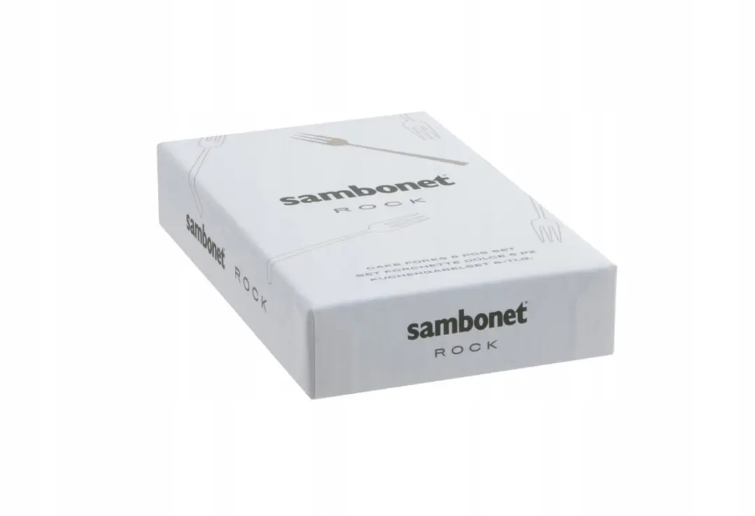 Sambonet Rock Dessertvorkjes Set - 6 stuks - Zwart - Roestvrij Staal - afbeelding 3 van 4