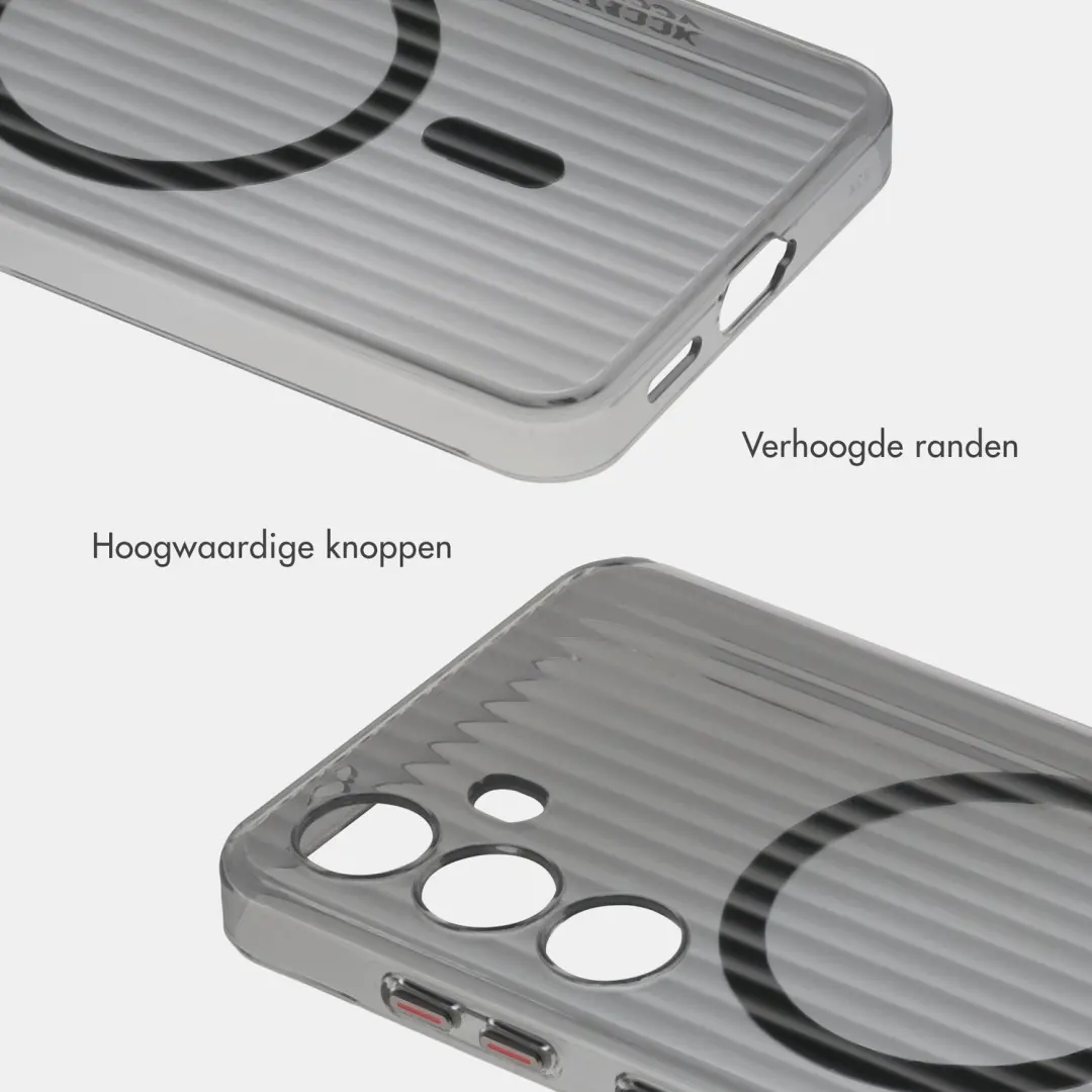 Accezz Lite Backcover Samsung Galaxy S24 Hoesje - Fluted - Glossy Black - afbeelding 5 van 6