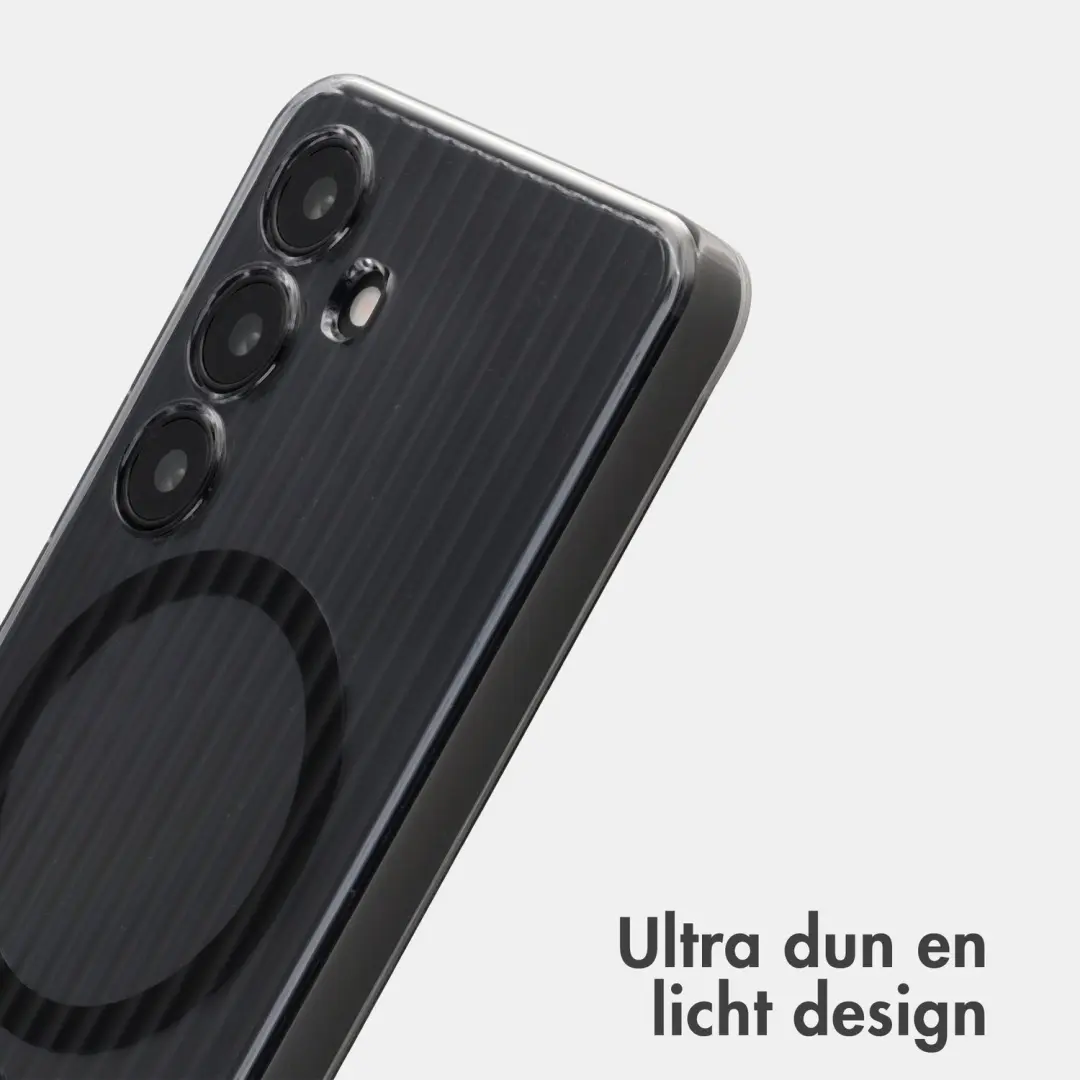 Accezz Lite Backcover Samsung Galaxy S24 Hoesje - Fluted - Glossy Black - afbeelding 2 van 6