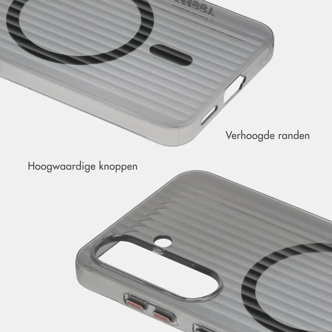 Accezz Lite Backcover Samsung Galaxy S25 hoesje - Fluted - Glossy Black - afbeelding 6 van 6