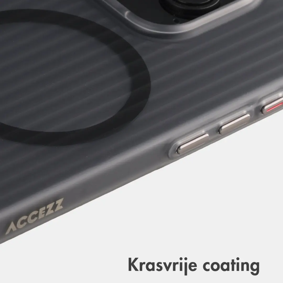 Accezz Lite Backcover iPhone 15 Pro MagSafe Fluted - Matte Black - afbeelding 4 van 6