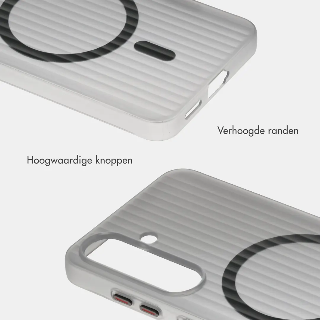 Accezz Lite Backcover Samsung Galaxy S25 Hoesje - Fluted - Matte Black - afbeelding 6 van 6
