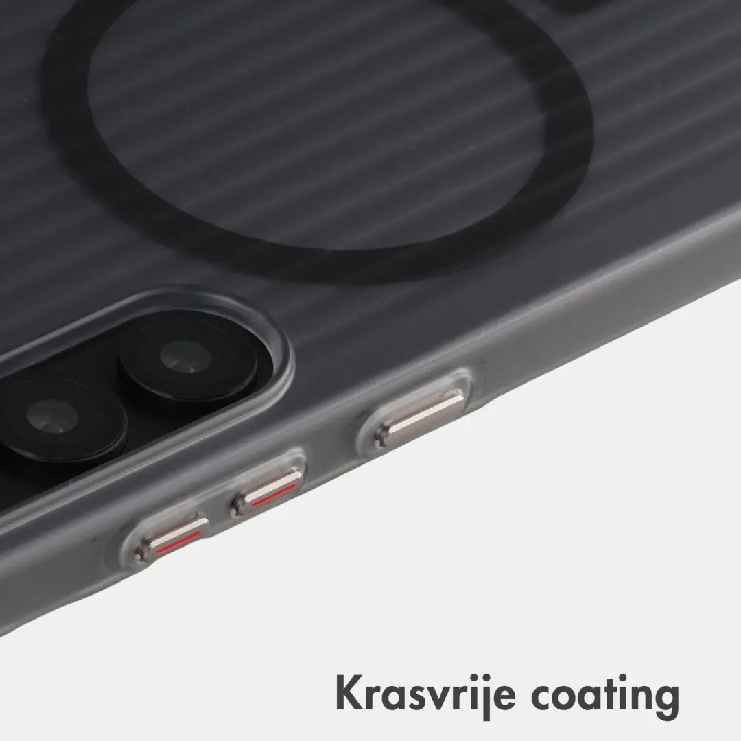 Accezz Lite Backcover Samsung Galaxy S25 Hoesje - Fluted - Matte Black - afbeelding 4 van 6
