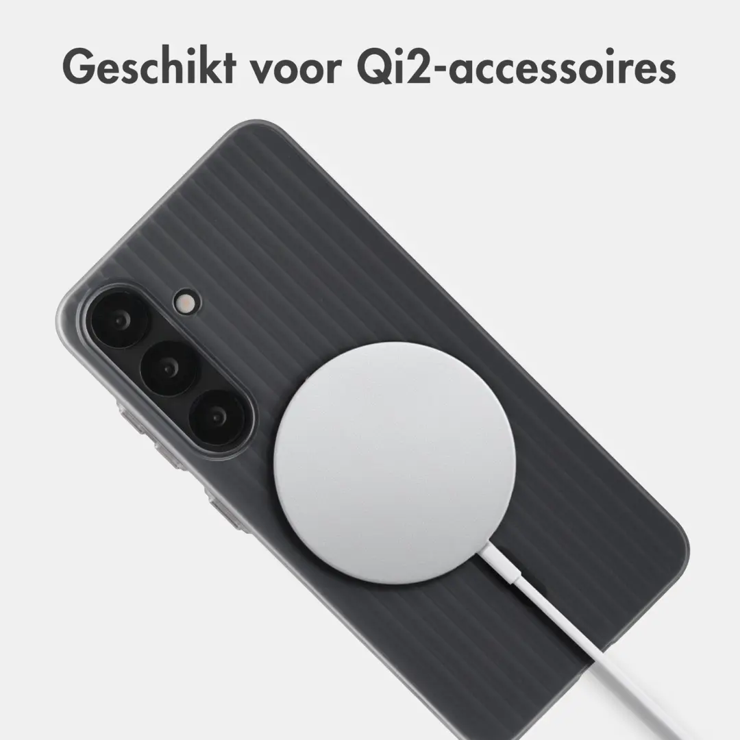 Accezz Lite Backcover Samsung Galaxy S25 Hoesje - Fluted - Matte Black - afbeelding 3 van 6