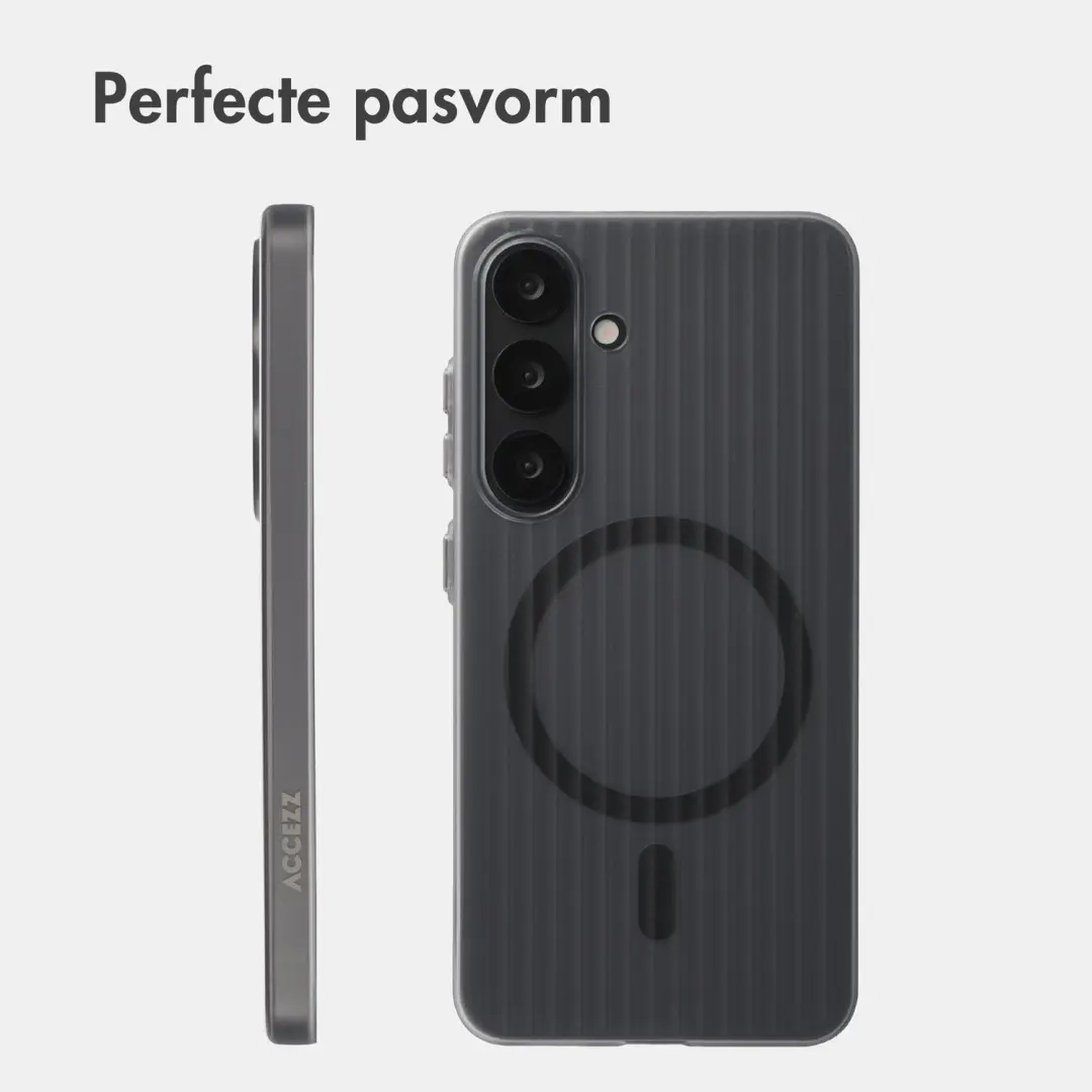 Accezz Lite Backcover Samsung Galaxy S25 Hoesje - Fluted - Matte Black - afbeelding 5 van 6