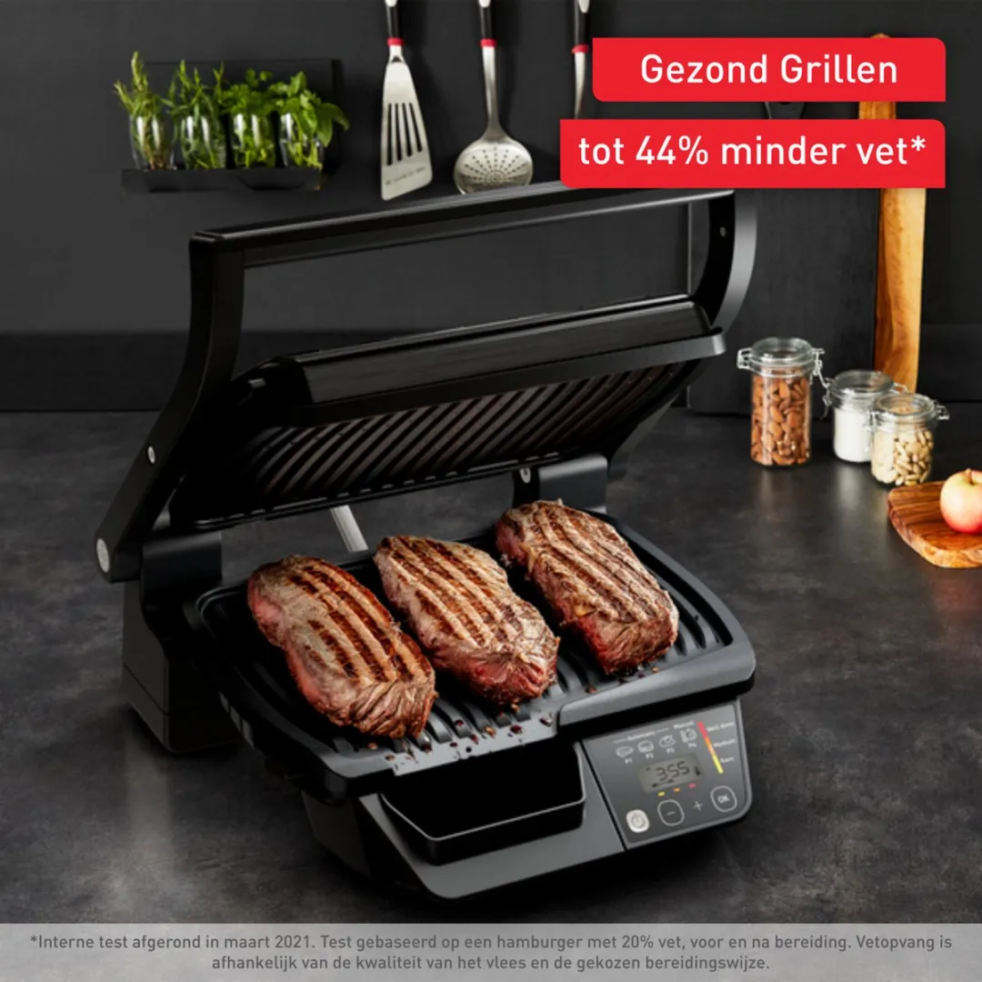 Tefal OptiGrill GC7P08 Intelligente Grill - 2000W - Zwart - afbeelding 6 van 6
