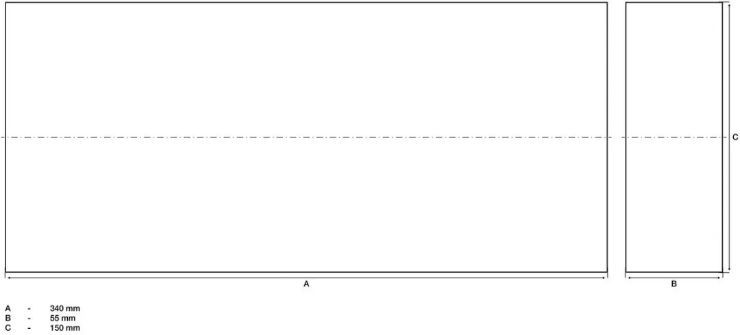 BGS Beschermingsblok voor hefplatforms 340x150x55mm - afbeelding 2 van 3