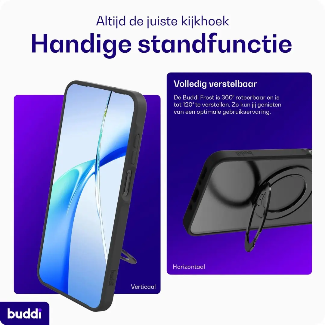 Buddi Frost Hoesje Samsung Galaxy A17/A26/A16 - Mat Zwart - afbeelding 6 van 6