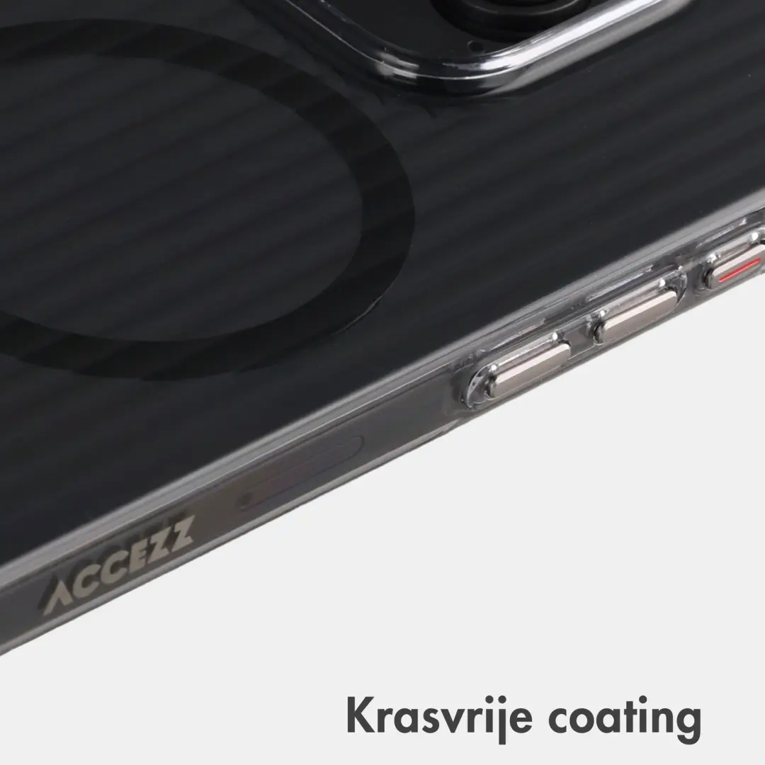 Accezz Lite Backcover iPhone 15 Pro MagSafe - Fluted - Glossy Black - afbeelding 4 van 6