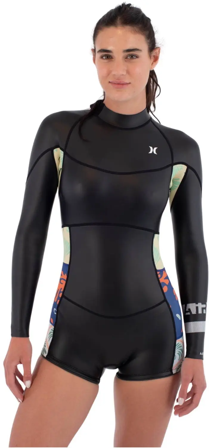2026 Hurley Dames Air 2mm Rug Ritssluiting Shorty Lentepak