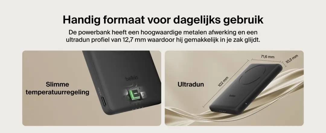 Belkin BoostCharge Slim BPD020HQBK Powerbank - Zwart - afbeelding 6 van 6