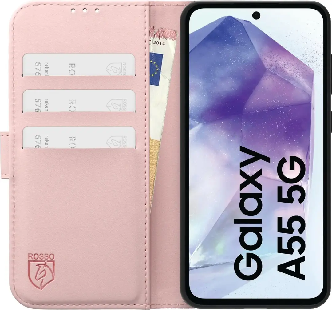 Rosso Element Modern Hoesje Samsung Galaxy A55 - Roze - afbeelding 3 van 6