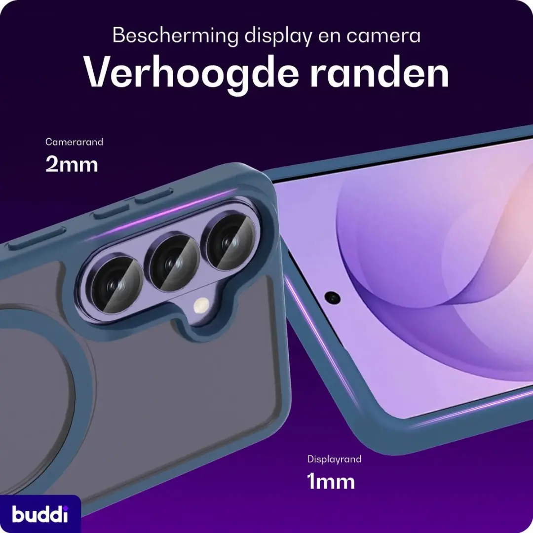 Buddi Frost Samsung Galaxy S26 Plus Hoesje MagSafe - Mat Donker Blauw - afbeelding 2 van 6