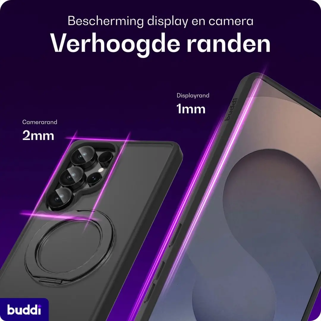Buddi Frost Hoesje Samsung Galaxy S25 Ultra - MagSafe - Mat Zwart - afbeelding 2 van 6