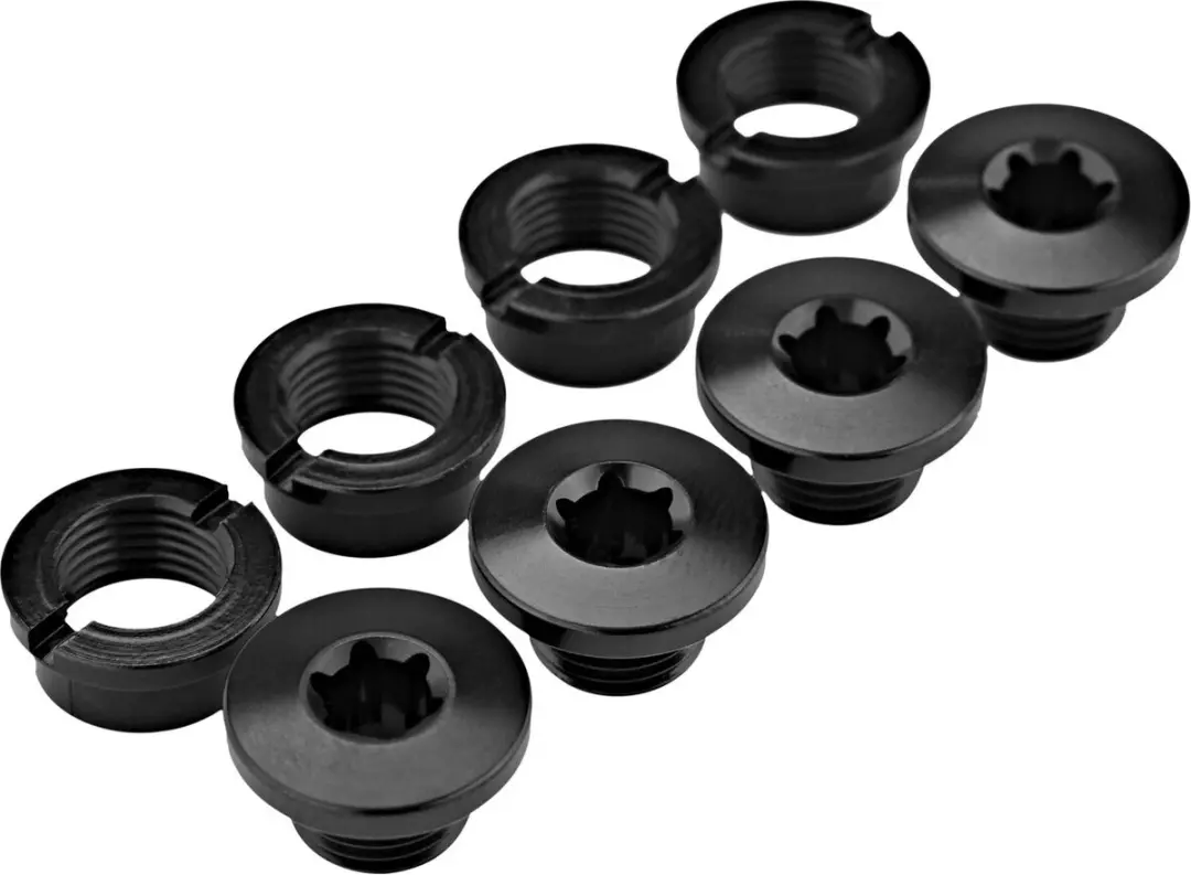 Race Face 4 Bolt+4 Nut Aluminium Torx Pack Krukasbout Zwart