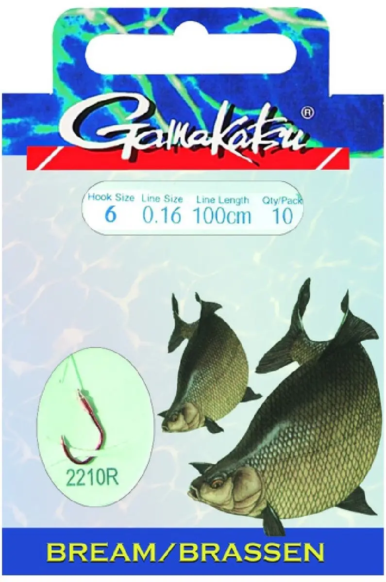 Gamakatsu 2210R Feeder Onderlijn 100cm - Haak 12 - 10 st