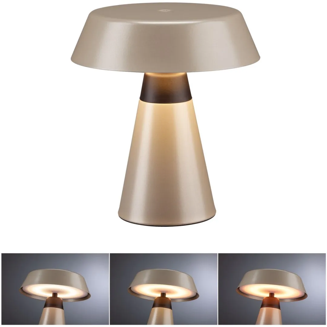 Paulmann Acculamp Lirox IP44 1800K - Champagne/Zwart