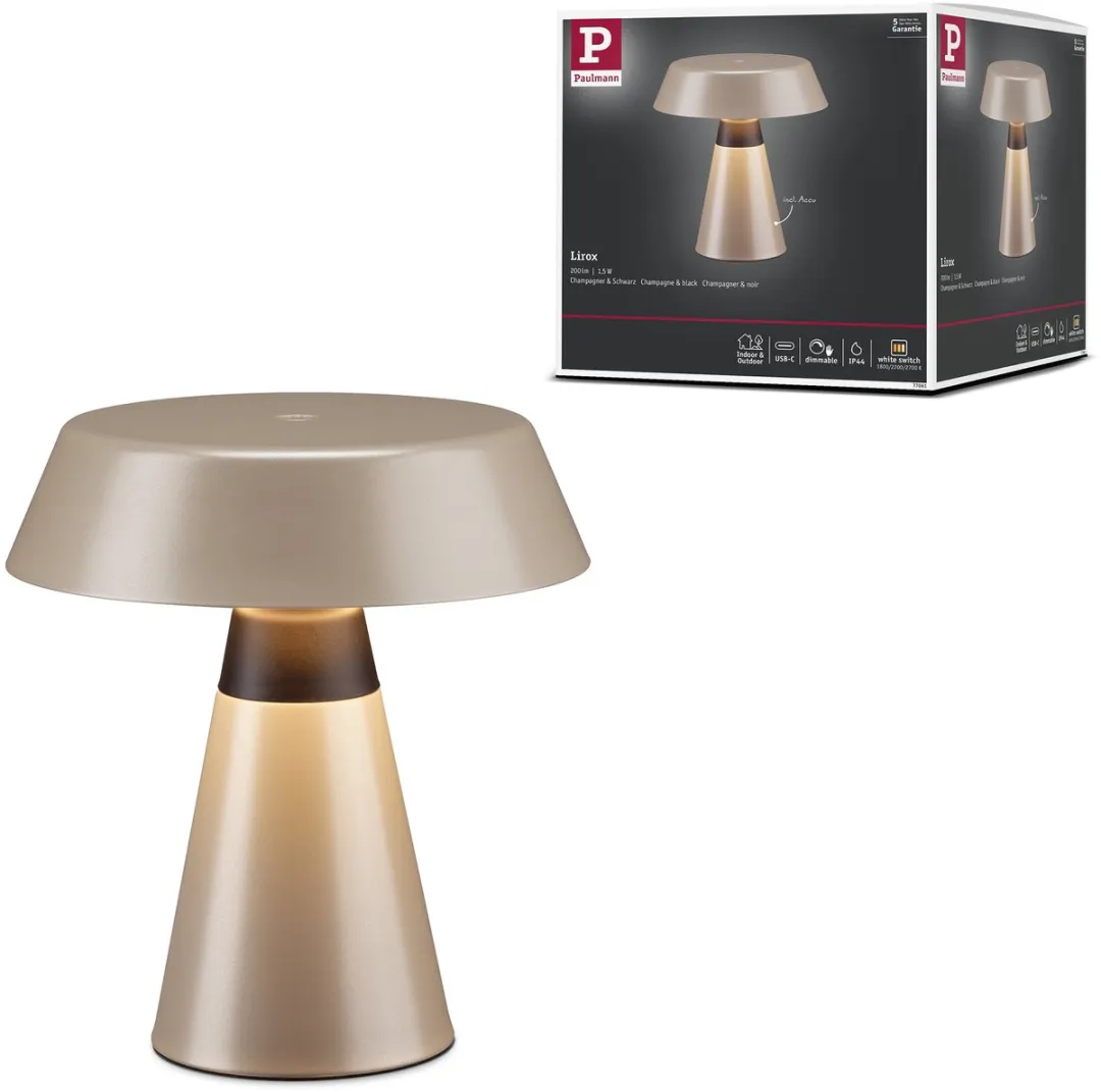 Paulmann Acculamp Lirox IP44 1800K