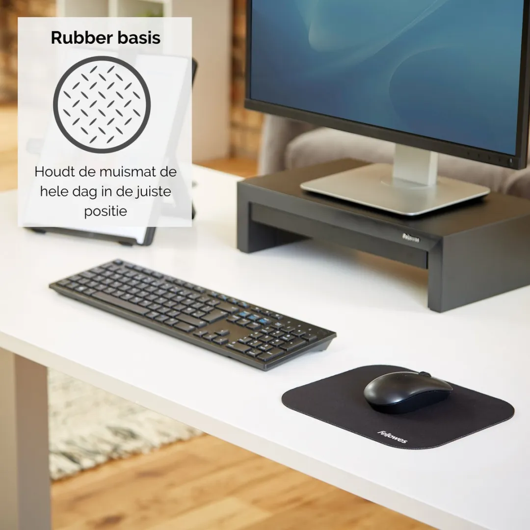 Fellowes Muismat Premium 58024 - Zwart