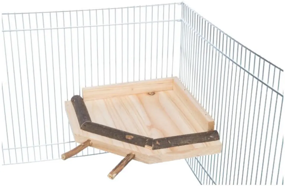 Trixie Landingsplaats met zitstokken - Hout - 19x19cm - Naturel - afbeelding 2 van 2