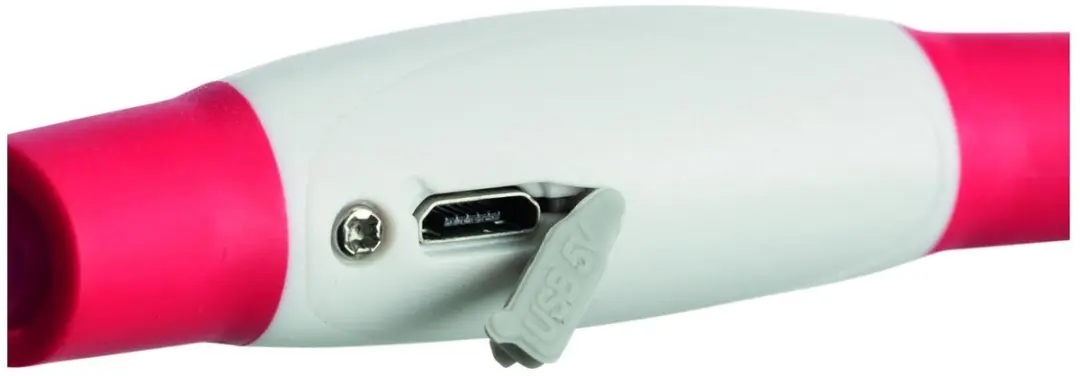 Trixie Flash Lichthalsband USB Oplaadbaar - 65cm - Rood - afbeelding 3 van 6
