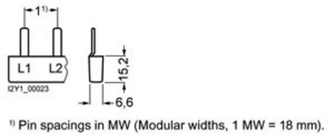 Siemens 5ST3606 Penverzamelrail - 10 mm² - 10 stuks - afbeelding 3 van 3