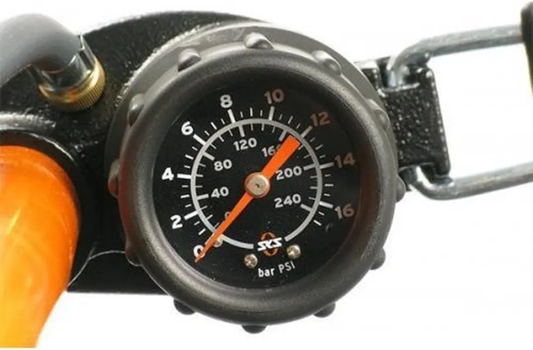 SKS Rennkompressor Fietspomp - 16 Bar - Zwart/Oranje - afbeelding 3 van 6