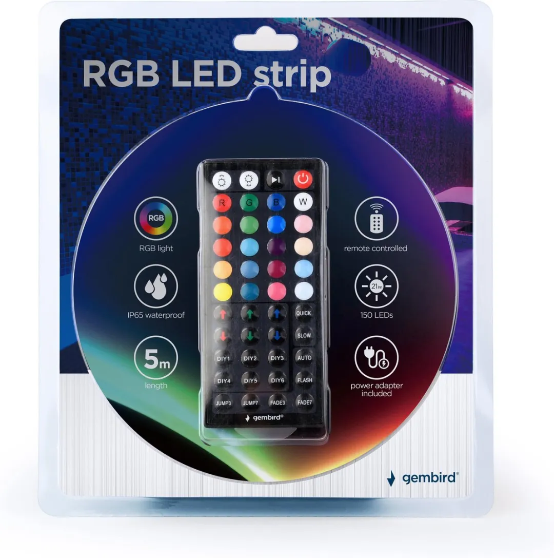 Gembird RGB LED-strip 5m - Multi Color