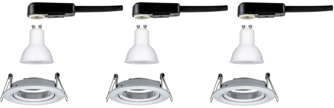 Paulmann Nova Basisset LED-inbouwlamp 3x6,5W 460lm 2700K - 3 Stuks - afbeelding 6 van 6