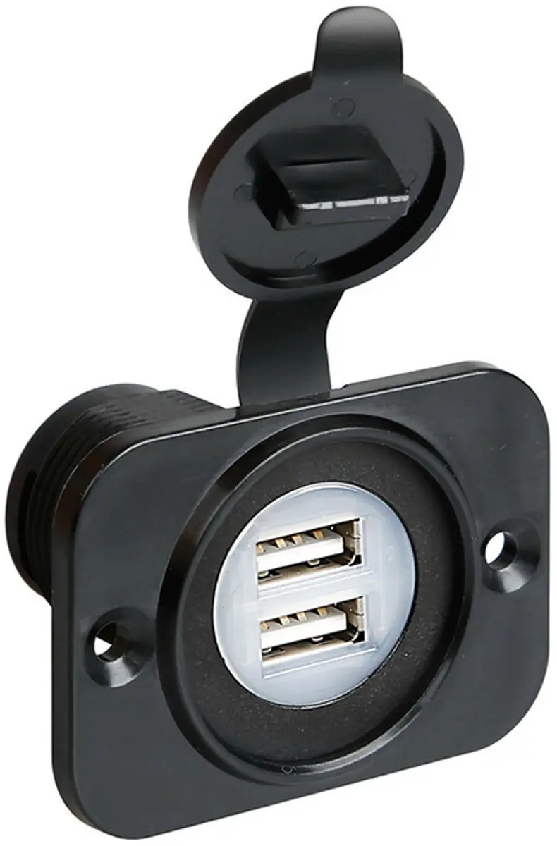 2x USB inbouwsocket 12/ 24 Volt