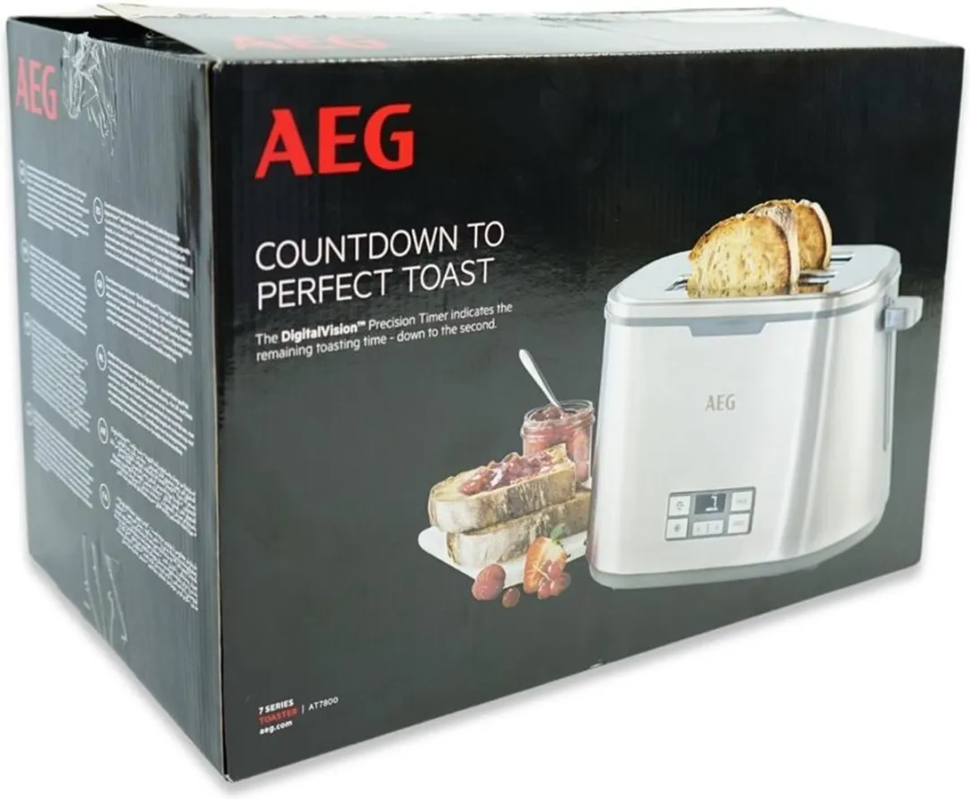 AEG PremiumLine AT7800 Broodrooster 2 Sandwiches - 980W - Rood - afbeelding 6 van 6