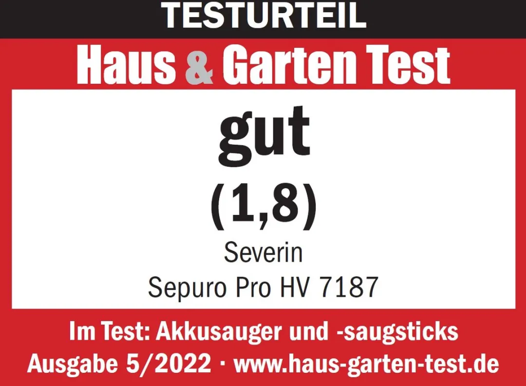 Severin Sepuro PRO HV 7187 Stofzuiger - 450W - 1L - Zwart/Rood