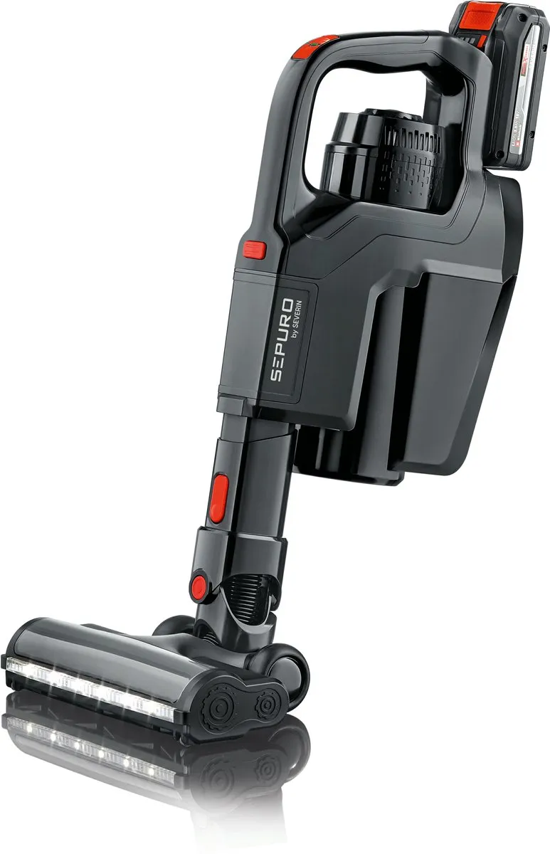 Severin Sepuro PRO HV 7187 Stofzuiger - 450W - 1L - Zwart/Rood - afbeelding 6 van 6
