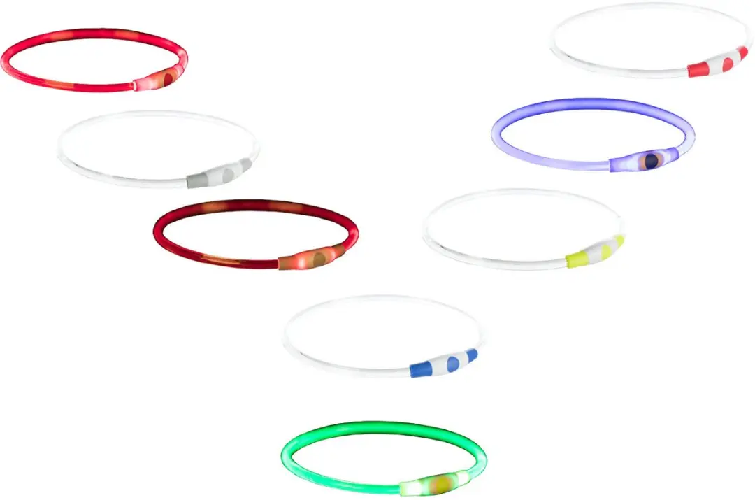 Trixie Lichtgevende Halsband USB Oplaadbaar - Rood - afbeelding 6 van 6