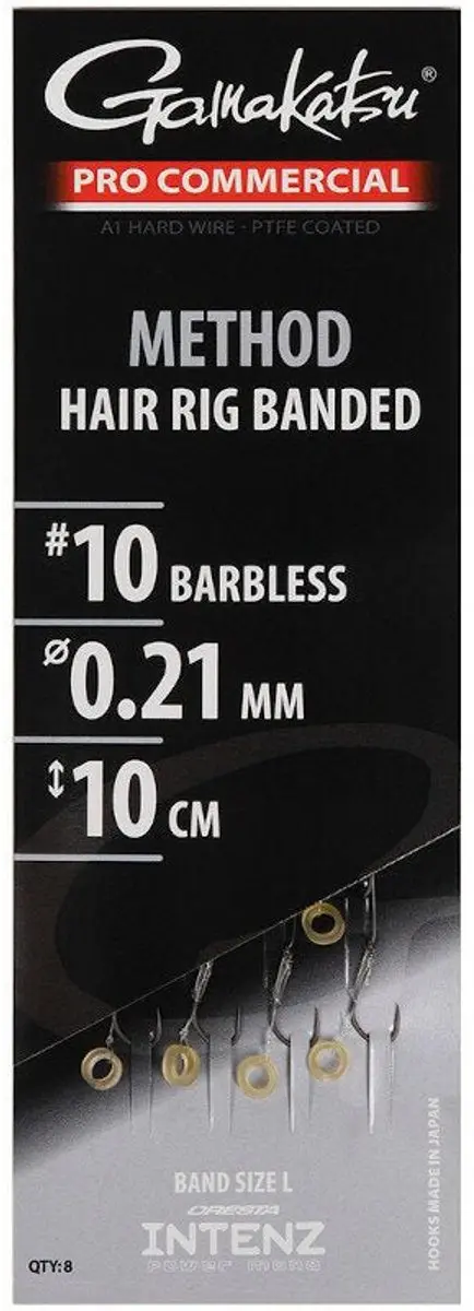 Gamakatsu Method Hair Rig Barbless H14 - 0.19mm - 10cm - afbeelding 5 van 5