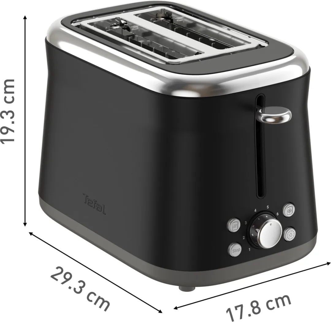 Tefal Collection TT7208 Broodrooster 850W - 2 Sneetjes - Zwart - afbeelding 6 van 6