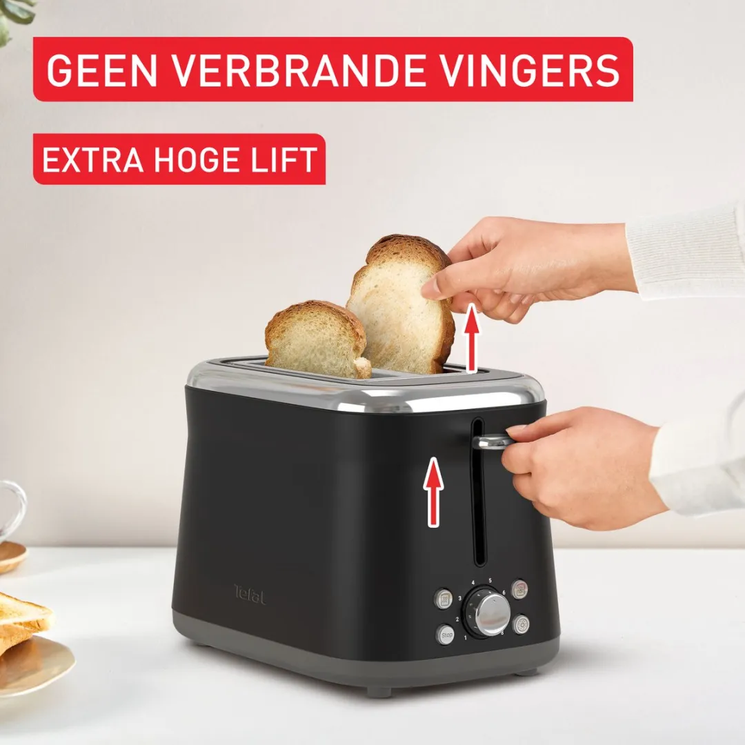 Tefal Collection TT7208 Broodrooster 850W - 2 Sneetjes - Zwart