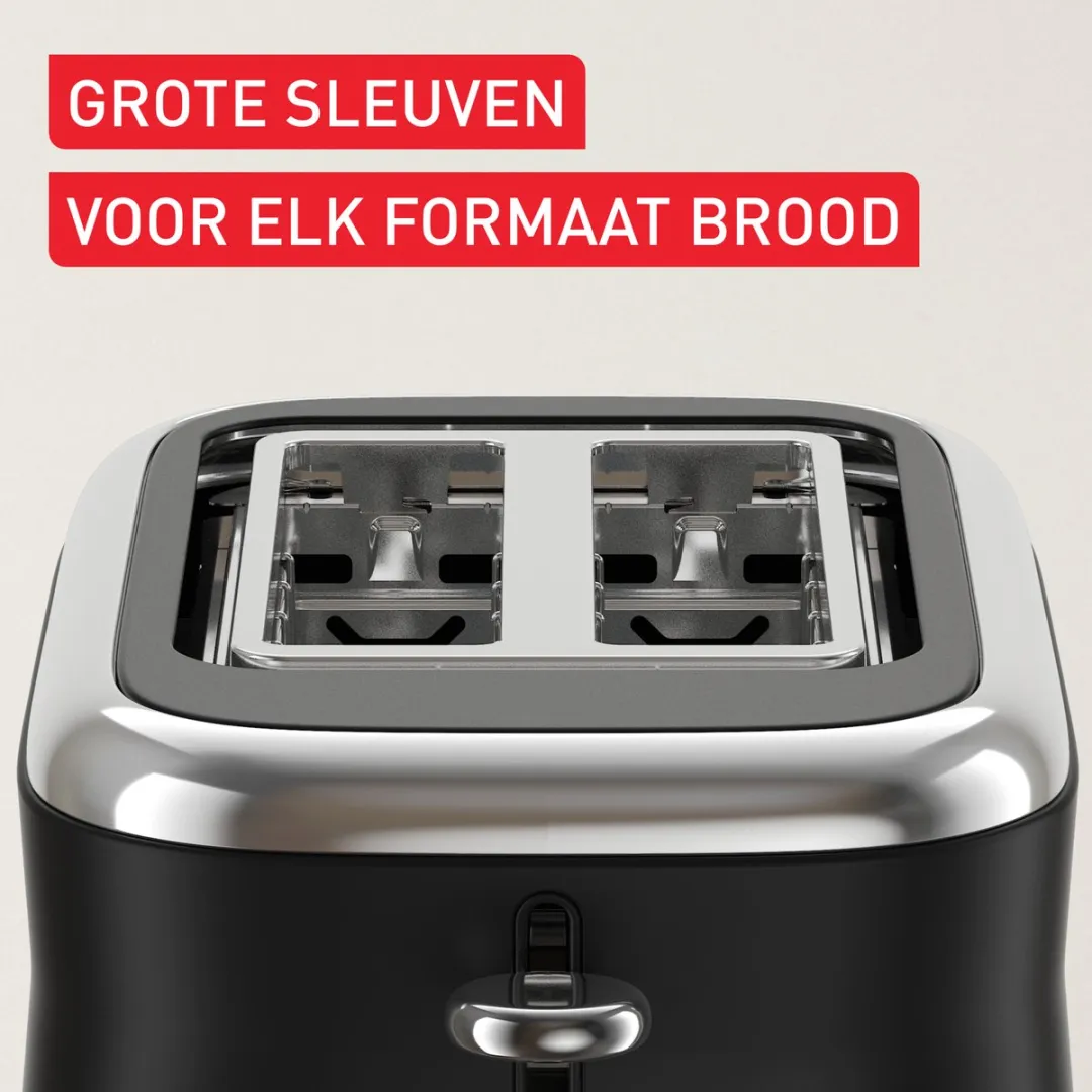 Tefal Collection TT7208 Broodrooster 850W - 2 Sneetjes - Zwart