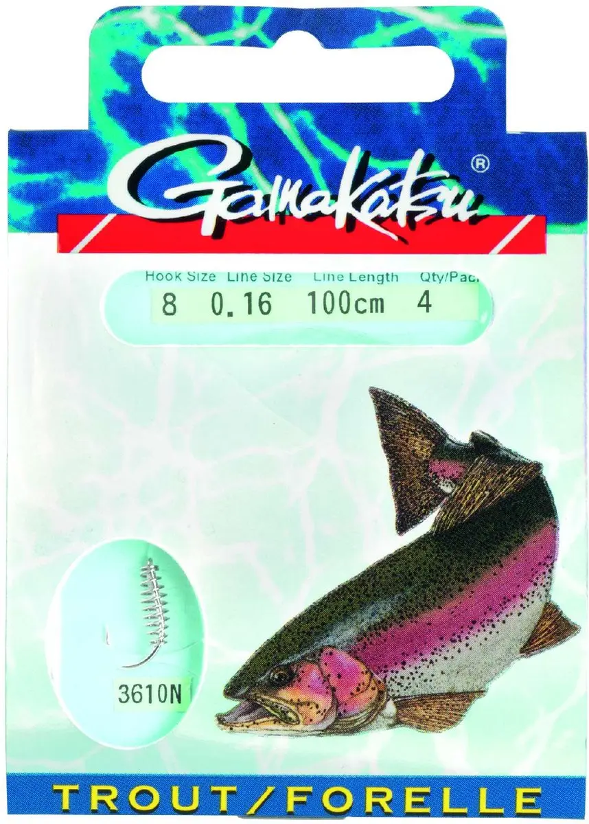 Gamakatsu Bkd-3610N Trout Spiral - Haakmaat 10 - 0.18mm - afbeelding 3 van 3